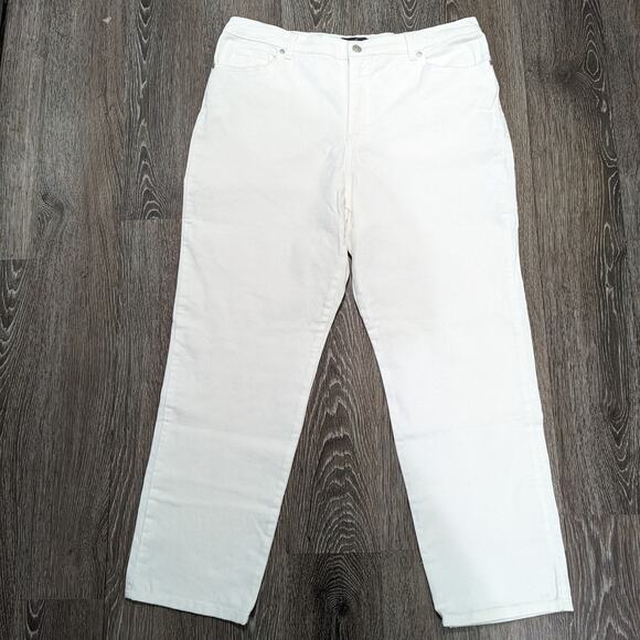 Gloria Vanderbilt Women's Amanda White 5 Pocket Plus Size Stretch Jeans Size 18 - Picture 1 of 5